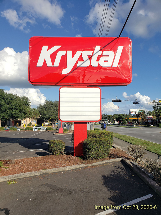 Krystal Pylon Sign